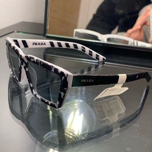 Prada PR04VS Black/White Multi-Pattern Sunglasses